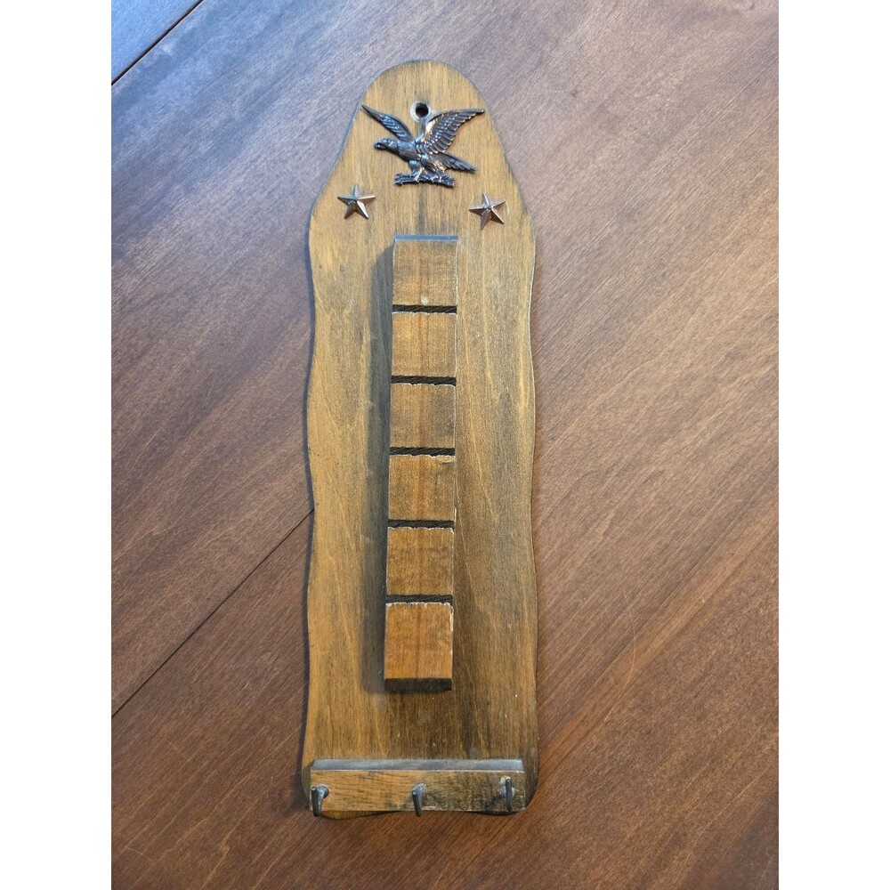 Vintage Wooden vertical slot mail key holder front door entryway decor storage